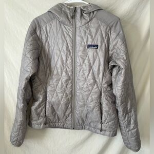 Patagonia Nano Puff Hood Jacket Lilac Purple Lightweight Quilted Insulated Coat
